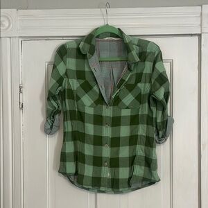 Woolrich Green Plaid Button Down Shirt